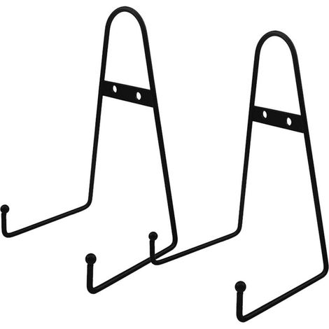 Lot de 2 supports de plaque de chevalet antidérapants pour photos, support de plaque de soucoupe pour affichage, cadre photo, fer noir (20,3 cm) (1/5)