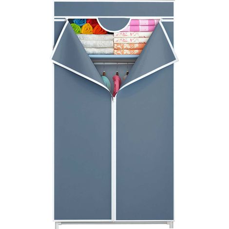 Armario Ropero de Tela Slim Gris 70x45x155cm 7house (1/2)
