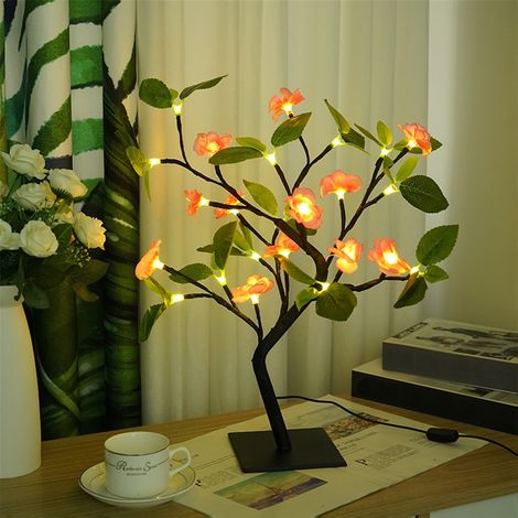 Arbre Lumineux - Lampe Bonsai avec 36 LED - Décoration Intérieure pour Chambre Salon Jardin Fêtes - Alimentation USB ou Piles - Hauteur 50 cm (1/5)
