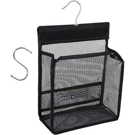 Borsa da bagno compatta, organizer da doccia leggero, in rete traspirante con cestino portaoggetti, organizer da bagno portatile con molteplici tasche, borsa da appendere dal design moderno, borsa da (1/5)