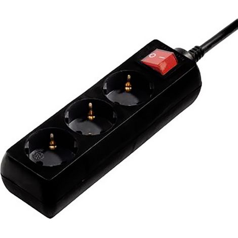 Hama 00108835 Steckdosenleiste Schwarz Schutzkontakt 1 St.
