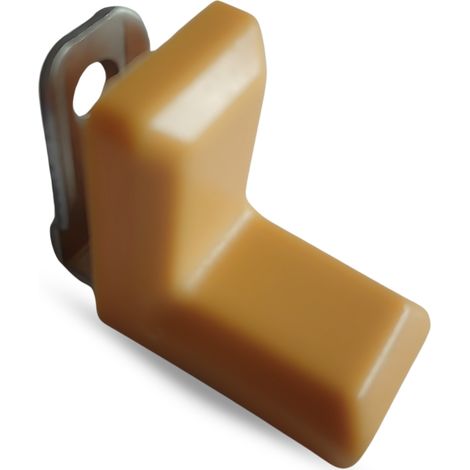 Ángulo para muebles Komandorek, soporte metálico + cubierta amarilla (25) 100 unidades (1/5)