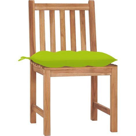 Maison Exclusive - Gartenstühle 4 Stk. mit Kissen Massivholz Teak (1/5)
