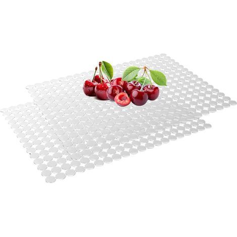 Tapis d'évier - Protection d'évier - Tapis d'égouttage - Accessoire de cuisine-PVC écologique-Transparent -30x40cm-Lot de 2 (1/5)
