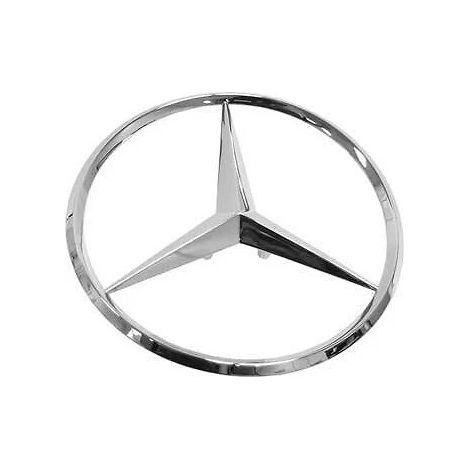 Mercedes-Benz verchromtes, sternförmiges Heckklappenemblem, 90 mm