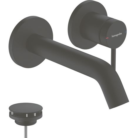 Hansgrohe Tecturis S - Grifo empotrado de lavabo, montaje de 2 orificios, EcoSmart, negro mate 73350670