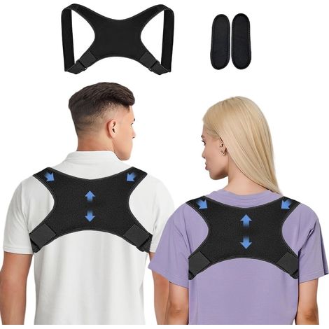 Redresseur de dos, ceinture de soutien lombaire, correcteur de posture pour hommes et femmes, ajustable, respirant, soutien du dos, stabilisateur dorsal, appareil de correction de posture, correcteur (1/5)