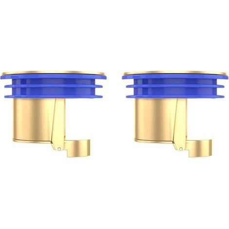 Lot de 2 bouchons anti-refoulement pour vidange de sol de douche - Bouchon anti-odeur pour siphon de cuisine et salle de bain (cuivre) (1/5)