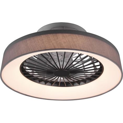 Plafoniera Ventilatore da Interno a led in PLASTICA Grigio (1/5)