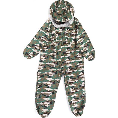 Beekeeper smock suit one piece beekeeping uniform beekeeping outfit veil protection beekeeping equipment (XL). (1/5)