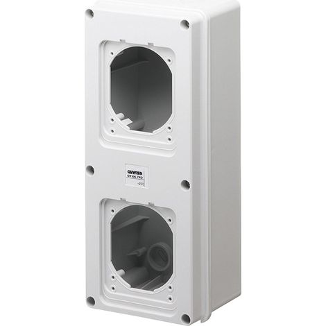 Boîtier de montage en saillie pour 2 prises 16/32A GW66742 de Gewiss