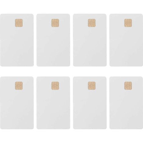 Huit cartes vierges à puce intégrée pour le contrôle d'accès. (1/5)