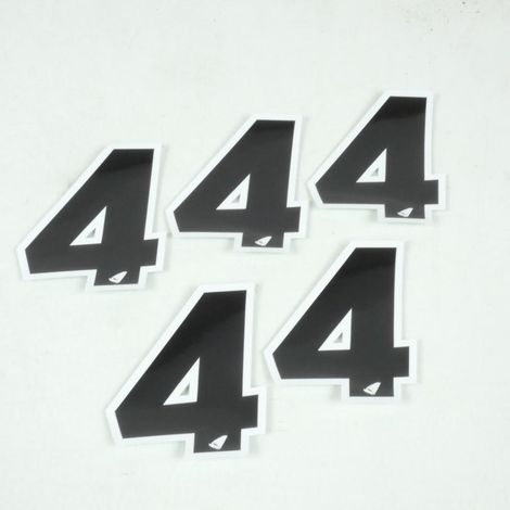 Autocollant stickers UFO pour moto Numero 6 noir 130x100mm Neuf