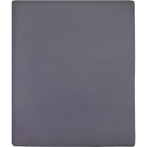 Maison Exclusive - Spannbettlaken 2 Stk. Jersey Anthrazit 140x200