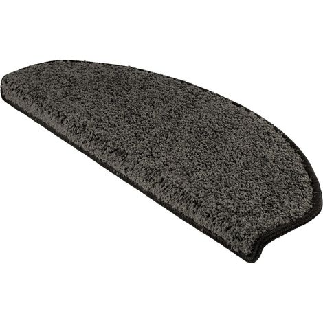 Floordirekt – Tapis d'escalier demi-circulaire 23,5 x 65 cm – 100% polypropylène – Surface antidérapante – Fabriqué en Allemagne
