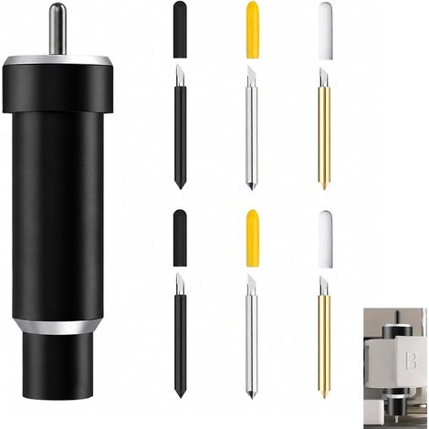 Lot de 6 Lame de Rechange, Lames Découpe à Pointe Fine 30° 45° 60° pour Maker 3 Maker Explore Air 2 Air 3, Carbure Tungstène avec Capuchon Sécurité pour Découpe Précise DIY Nior (1/5)