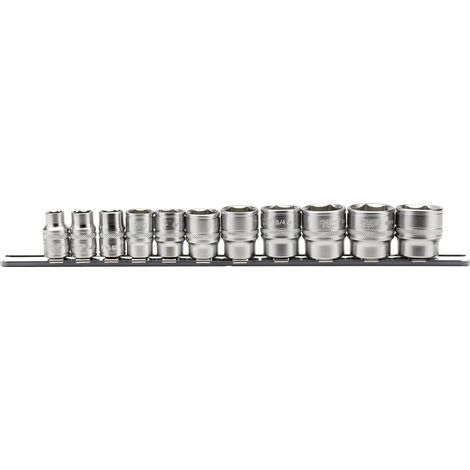 Draper 16493 3/8" Square Drive Imperial Socket Set (11 Pieces) on Metal Rail (1/5)