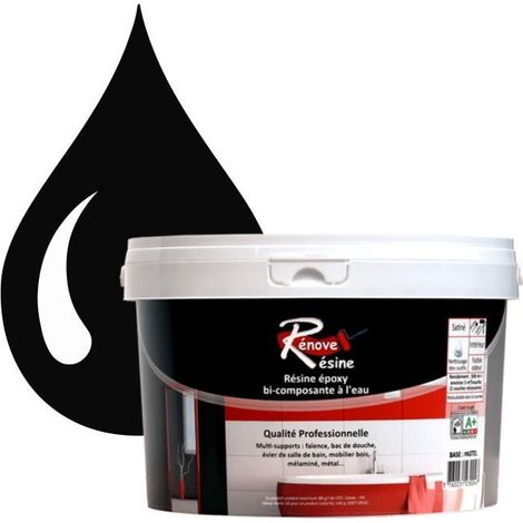 Peinture Résine 0.5L - Multisupport RAL 9005 - Noir foncé - Brillant - Étanche (1/4)