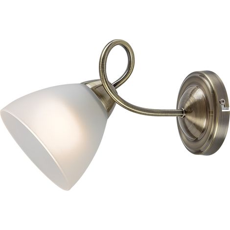 Applique murale classique Palomina Rabalux brun verre blanc 1xE27 60W (1/5)