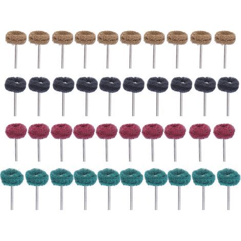 Ensemble de polissage de roue Abrasive, 40 pièces, pour outil rotatif, matériel de fixation de perceuse, 1 po (1/5)