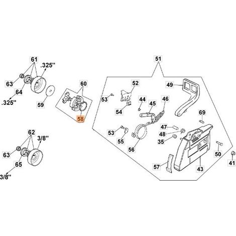 Molla motosega modelli GS630 956 ORIGINALE OLEOMAC 004900137BR 004900137B