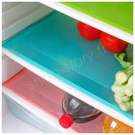 Lot de 3 tapis de réfrigérateur anti-bactériens – Résistants à l'humidité et à la chaleur – Absorbent les liquides renversés – Pour aliments frais – Shop-Story (1/5)