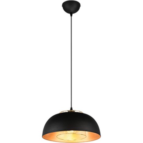 Suspension PUNCH noire/dorée métal Ø35 E27 150cm RL (1/5)
