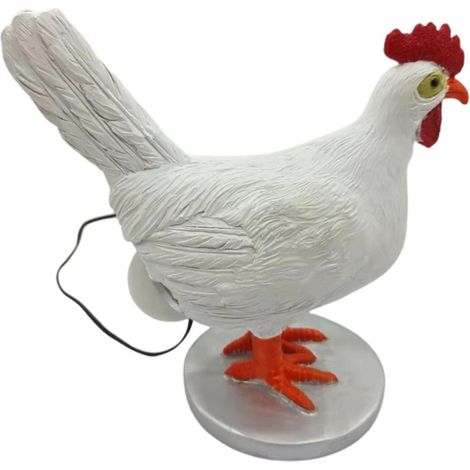 Lampe LED poule en résine réaliste pondeuse d'œufs, veilleuse, décoration pour Pâques, Halloween, Noël, chambre ou maison (1/5)