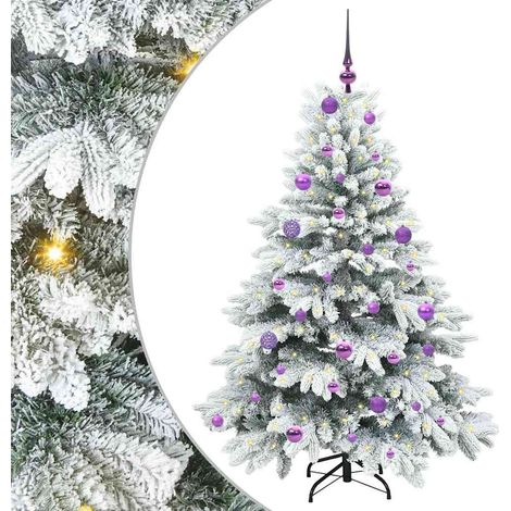 Sapin de Noël  Arbre de Noël artificiel avec 150 LED Blanc 150 cm PE et PVC (1/5)