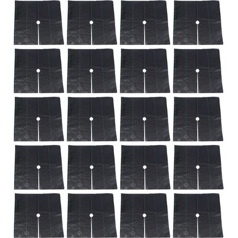 90g 0.8m pièce taillée à ouverture 20pcs Tissu anti-herbe perforé noir, respirant et perméable à l'eau, tapis anti-herbe pour jardin fruitier (1/5)