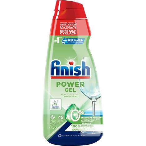 Finish Gel detergente trasparente per lavastoviglie efficace