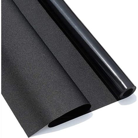 Film isolant transparent unidirectionnel, film de protection solaire occultant, 40CM5M (noir et opaque) (1/5)
