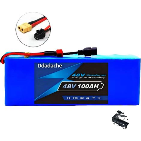 Pack de batterie lithium-ion, capacité de 100000mAh, compatibilité 48V, XT60 SM 54.6V Char (1/2)