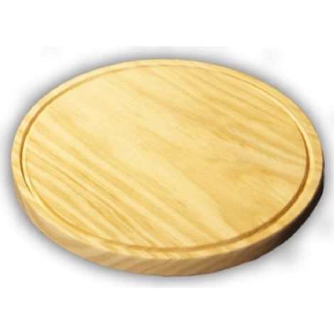 TrAdE Shop Traesio - Piatto Rotondo Per Pizza Diametro 28 Cm Tagliere In Legno Accessori Da Cucina -