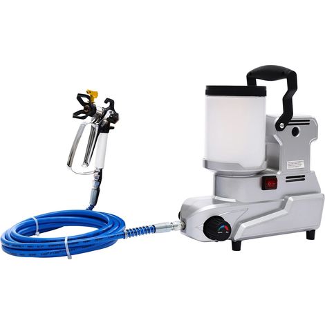 1600W Airless Paint Sprayer 120MPa, High-pressure Airless Sprayer with Sprayer Gun, for furniture, shutters, indoor ceilings, indoor walls spraying operations, 0.66Gal Hopper w/16ft Hose, 220V UK Plug (1/5)