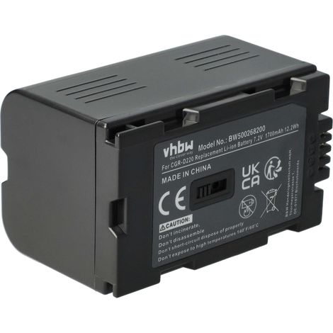 vhbw Akku kompatibel mit Hitachi PV-DV200K, PV-DV400K, PV-DV400, PV-DV600K, PV-DV600, PV-DV700 Videokamera Camcorder (1700 mAh, 7,2 V, Li-Ion) (1/5)