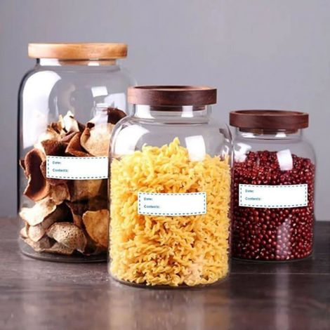 Etiquettes Alimentaires - 300 Pièces - 75 x 25 mm - Multicolores - Pour Congélateur Réfrigérateur et Rangement - Amovibles (1/5)