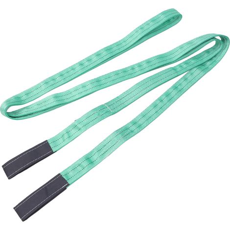 Élingue de levage 6M 2T, sangle renforcée en polyester haute résistance, boucle robuste pour grue et palan, capacité de charge élevée, équipement de manutention. (1/5)