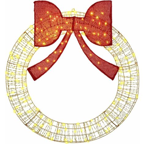 Couronne avec 150 LED Blanc chaud 120 cm PET CFW670620 (1/5)