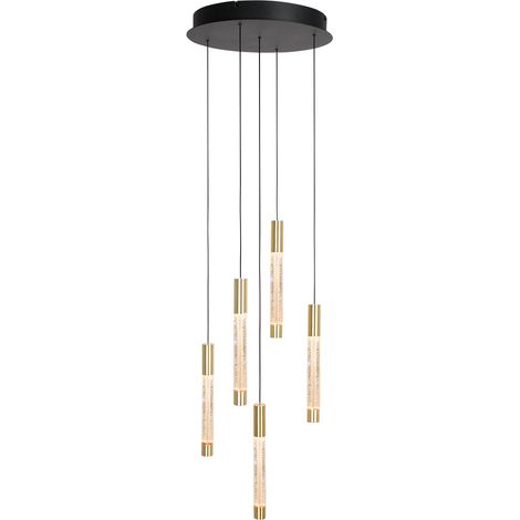 Suspension - laiton - Alisio - verre métal - Ø 35cm - LED - (1/4)
