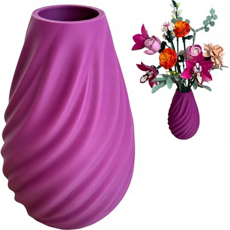 Vaso Lego per fiori, erba artificiale, decorativo, moderno, regalo, 17 cm (1/5)