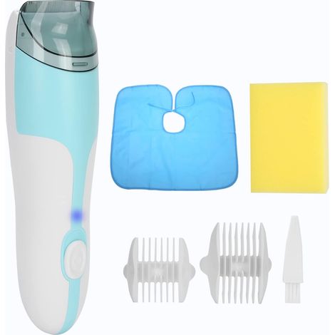 Tondeuse à Cheveux électrique IPX7, avec Forte Aspiration, Portable, pour Usage Domestique, Peigne Nouvelles Mamans, Couleur Bleue - (1/5)