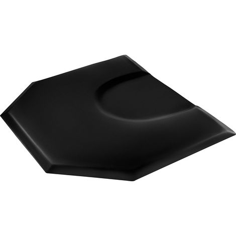 Mophorn Tappetino esagonale per sedia da salone per parrucchieri, 1225 x 1505 mm, tappetino anti-fatica, design spesso 25 mm con ritaglio rotondo, superficie in PVC resistente e bordi smussati