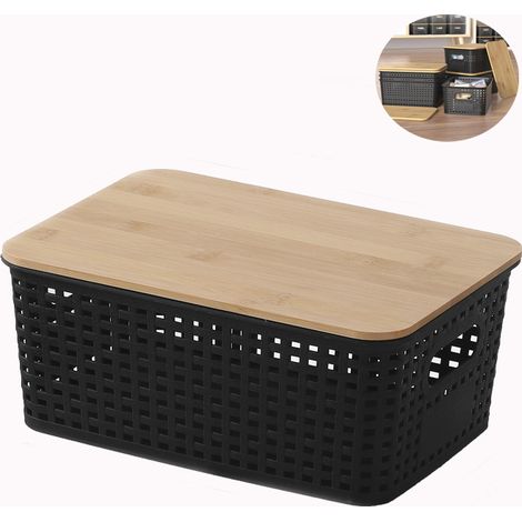 1 boîte de rangement avec couvercle, boîte de rangement pour le garde-manger en plastique et le rangement (1/5)