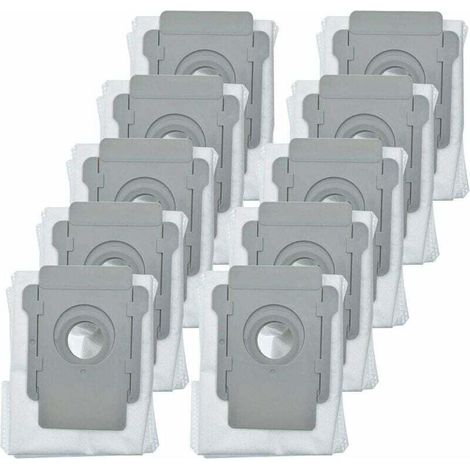 10 Packs De Sacs Sous Vide Pour Irobot Roomba I7 I7+/Plus (7550) I3+ (3550) I4+(4552) I6+ (6550) I8+ (8550) S9+ (9550) I & S Series Clean Base Sacs D'Élimination Automatique De La Saleté (1/5)