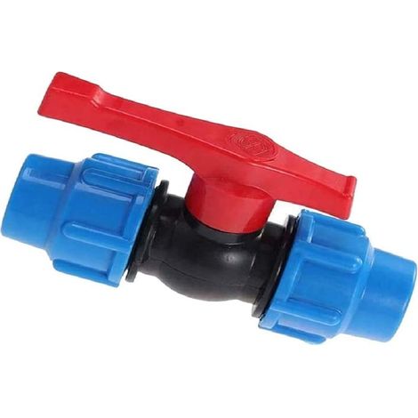 Raccord de robinet d'arrêt 25 mm pour tuyau d'eau en PEHD ou Alkathene – Raccord à compression