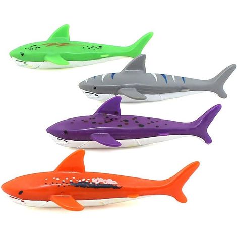 Jouets de plongée pour piscine, nage sous-marine, lancer, plongée, requin torpille, lot de 4 (1/4)