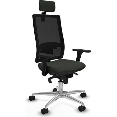 Sedia Ufficio con Poggiatesta Piqueras y Crespo 3D086N2 Nero (1/5)