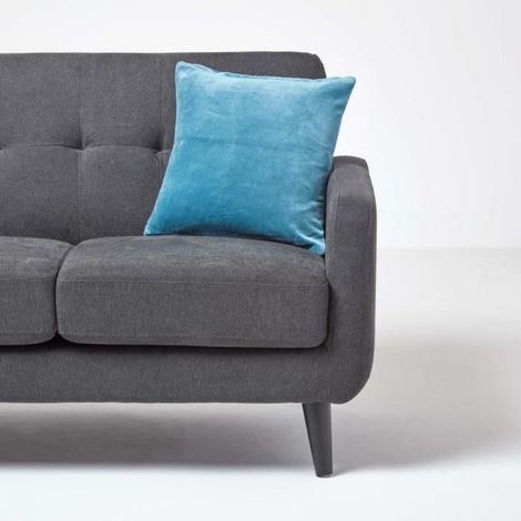 Housse De Coussin - Velours - 40 X 40 Cm - Bleu - 1 Unite (1/4)