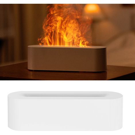 Difusor de aromas Luxe-Mist de 100 ml, silencioso, blanco, con levitación 3D y función de llama, humidificador USB de doble uso para oficina y hogar, con temporizador de seguridad y apagado automático (1/5)